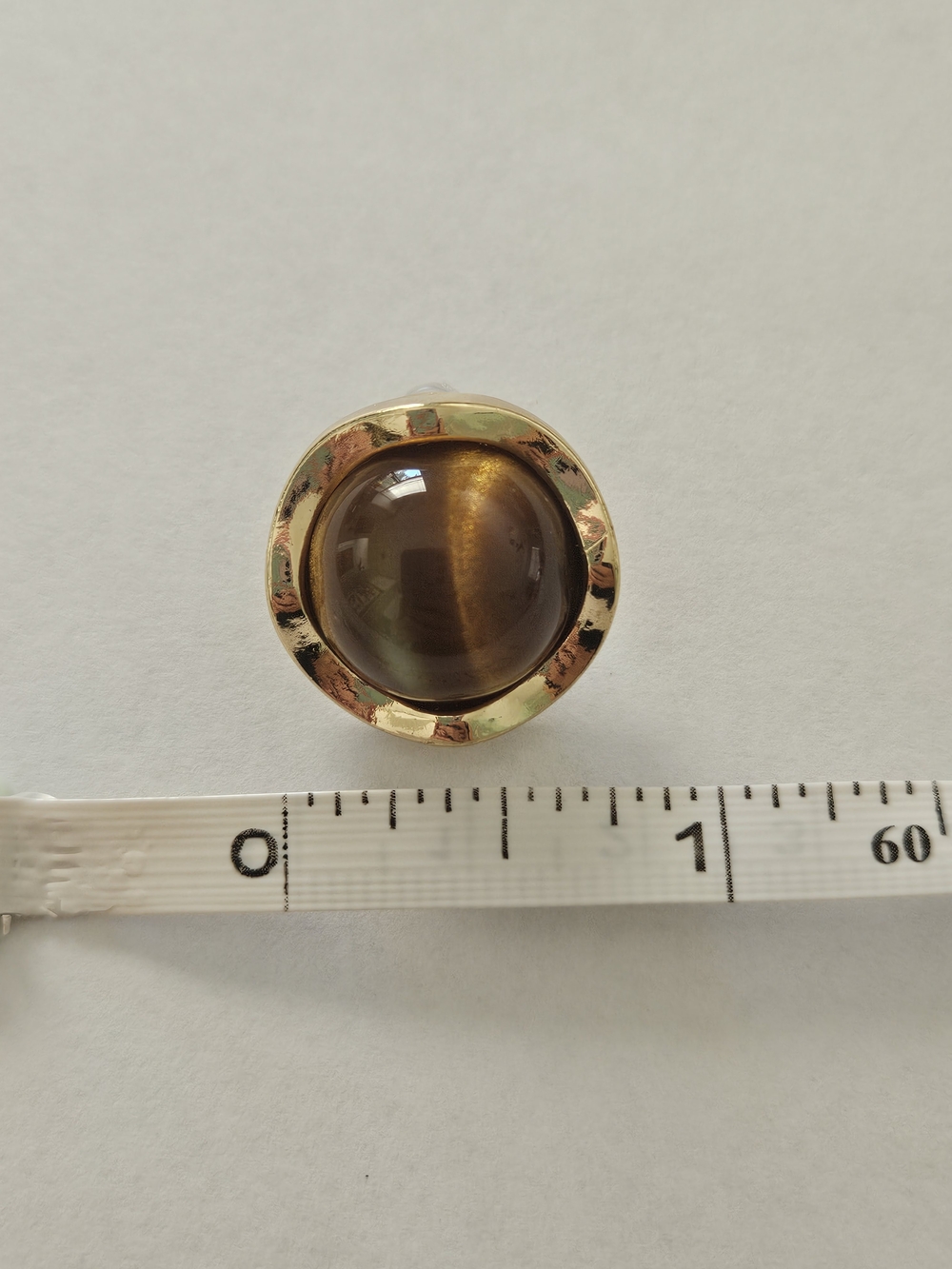NEW Gold-Tone Tiger Eye Pendant Necklace and Stud Earrings Set Formal Feminine - Picture 5 of 10